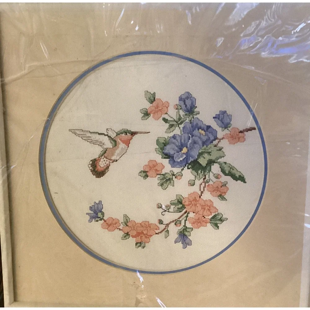 Vintage‎ 1986 Dimensions counted cross stitch kit - Springtime Hummingbird